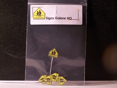 "New" Model Train Street signs School Crossing warning HO scale Layouts Details - Image 1 of 4