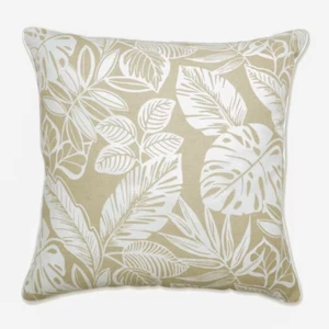 Floral Natural Square Outdoor Square Throw Pillow - Picture 1 of 12