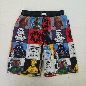 Star Wars lego Shorts youth size Medium swim trunk vader C3PO R2D2 chewy fett - Picture 1 of 10