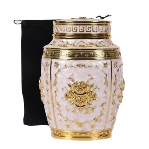 Medium Urn for Human Ashes - Rose Flower Cremation Urn - Beautiful Keepsake U... - Picture 1 of 7