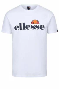 Mens ELLESSE Prado SL Crew Neck T-Shirt | Optic Whie - Picture 1 of 3