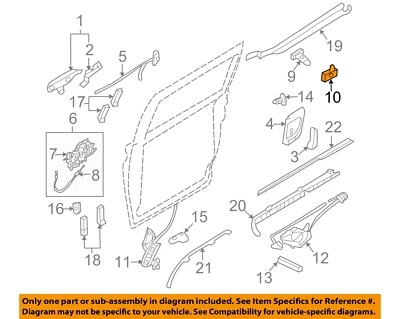 Conjunto de hardware de cerradura de puerta de carga lateral KIA OEM 06-14 Sedona 839404D000 Foto 1 de 2