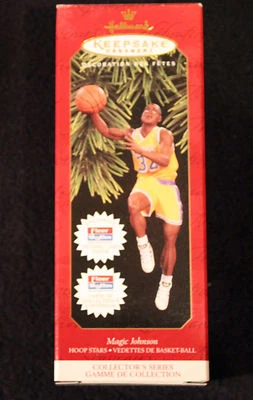 1997 RARO SELLO ADORNO DE NAVIDAD BALONCESTO ARO ESTRELLAS MAGIC JOHNSON Foto 1 de 2