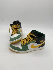 Nike Air Jordan 1 Mid Sonics Green 554724-307 US SZ 13 Used NO BOX  2013 - Picture 1 of 15