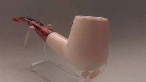 Bent Meerschaum Pipe Smoking Pipe Block Handmade classic pipe + with case - Picture 1 of 5