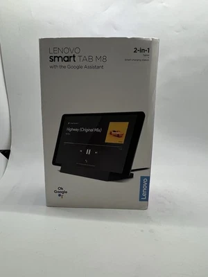 Lenovo Smart Tab M8 2 In 1 Tablet Google Assistant Dolby-LTE-32GB Grey 6048208 - Image 1 of 4
