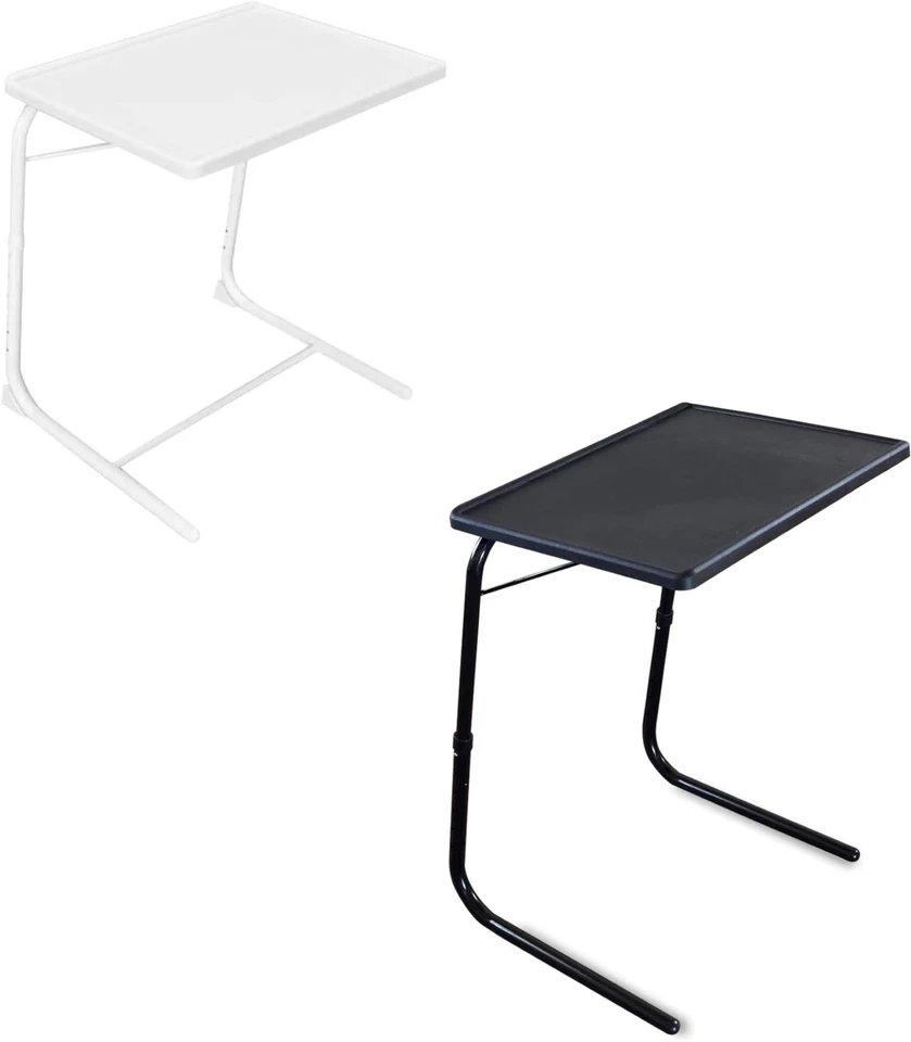 Folding Adjustable TV Laptop Dinner Table 6 Heights 4 Tilt Angles Portable Desk - Image 1 of 4