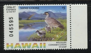 US, State Duck Stamp HAWAII #1 - 1996  SINGLE  VF-XF OG Mint Never Hinged - Picture 1 of 1