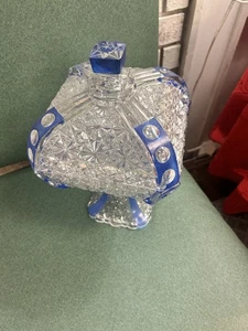Adams Daisy & Thumbprint lidded compote pedestal - Picture 1 of 5