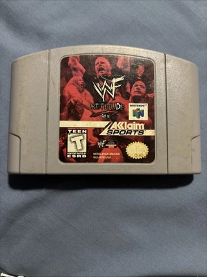 Cartucho de juego WWF Attitude Get It N64 Nintendo 64 auténtico 1997 solo probado Foto 1 de 4