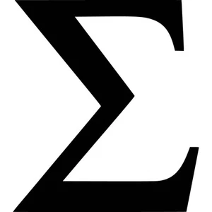 Sigma Vinyl Sticker Decal Greek Letter - Choose Size & Color - Picture 1 of 2