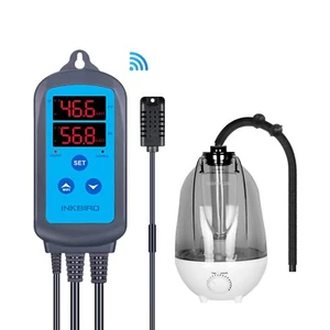 Inkbird Wifi Humidistat Humid Control + Humidifier Fogger 4L Reptile Mist Green - Picture 1 of 21