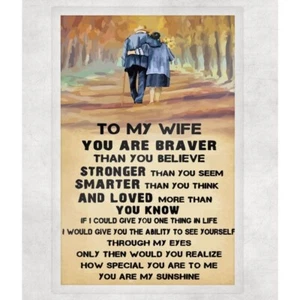 An meine Frau Inspirierender Laminierter Druck ungerahmtes Gedicht Bild 8,5x11 Geschenke - Bild 1 von 2