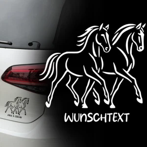 Auto Aufkleber | Pferde Paar | Pferd Horse Elegant | Personalisiert | Sticker 75 - Bild 1 von 5