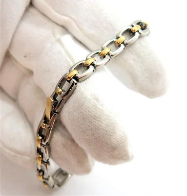 HADLEY ROMA Dos Tonos Extremo Recto, Pulsera 8mm BANDA RELOJ DAMA, Nuevo B8-13 Foto 1 de 4