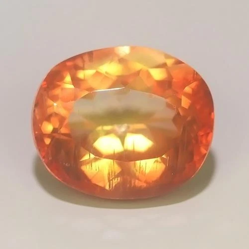 2.68Cts NATURAL BI-COLOUR RED ANDESINE 9.5x8.0x6.0  LOOSE GEMSTONE FREE SHIPPING - Image 1 of 3