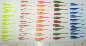 50 Bobby Garland Style Baby Shad 2" Assortment of Colors Crappie Bait set # 1 - Picture 1 of 1