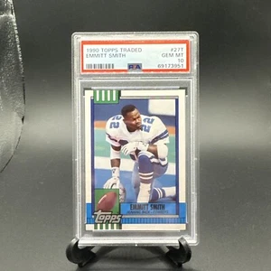 1990 Topps Traded EMMITT SMITH RC Rookie Card PSA 10 GEM MINT Cowboys NFL HOF - Picture 1 of 4
