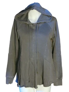 Anthropolgie Pilcro Flynn Women Hoodie Sweatshirt Size Small Gray Peplum Style - Picture 1 of 7