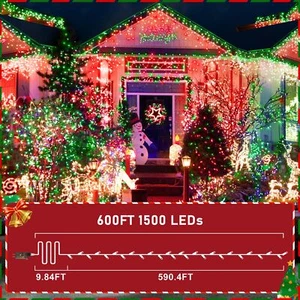 LED Christmas Lights,8 Modes & Timer Fairy Light Plug in Waterproof LED - Picture 1 of 13
