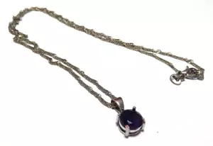 Lovely 925 silver amethyst pendant - Picture 1 of 3