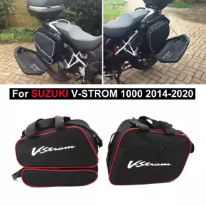 Waterproof Travel Bags Suitcase Saddlebags For SUZUKI V-Strom 650 DL650 DL1000 - Picture 1 of 18