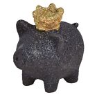 Deko-Figur Schwein schwarz mit Glitzer 5 cm Glcksschwein Dekoschwein 
