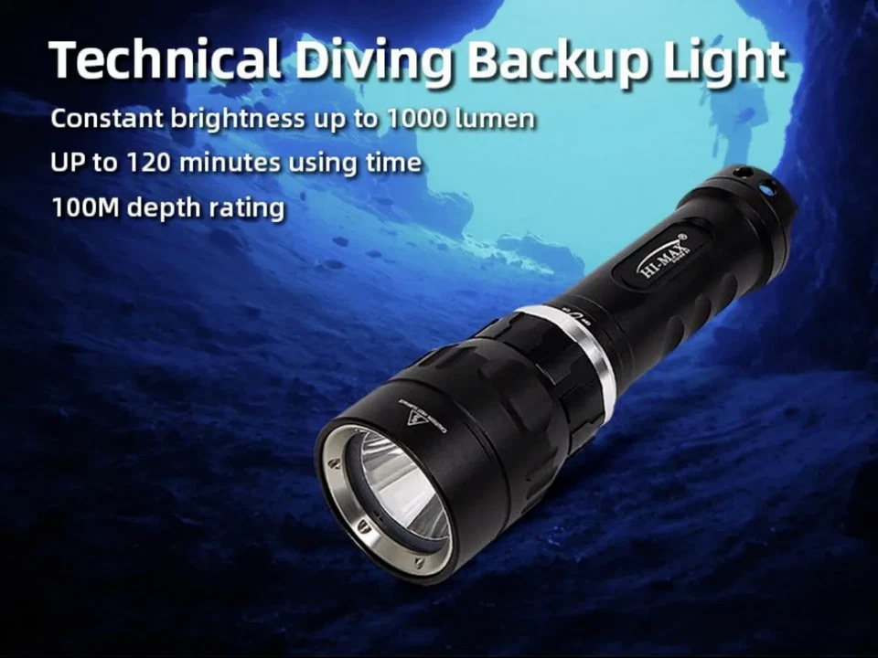 HI-MAX X5 LINTERNA DE LUZ TÉCNICA BUCEO 1100 LUMENES - Imagen 1 de 4