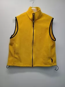 Woolrich Polartec Full Zip Fleece Vest Men's Size L Yellow - Picture 1 of 7