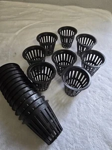 20 Pack Net Cups Slotted Mesh Plant Net Pot Bucket Hydroponics Garden  - Picture 1 of 7