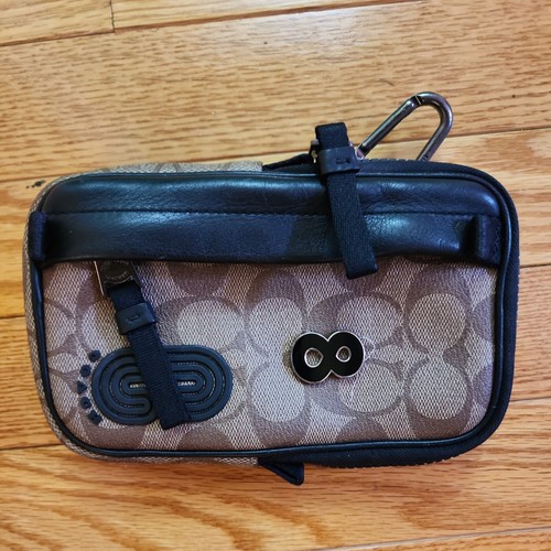 CHANEL Borsa da cintura Coach da uomo marrone in tela logo CC logo bordo
