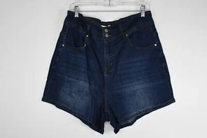 Women's Agnes Orinda Denim Shorts DarkWash 2X - Picture 1 of 4