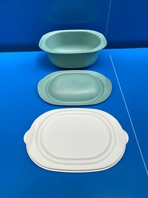 Cocotte Ovale Ultra Pro Tupperware 3 L  avec 2 couvercle vert amande Four - Photo 1/4