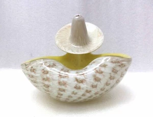 RARE MURANO VENETIAN BARBINI SOMBRERO ART GLASS BOWL VASE 1950s - Picture 1 of 8