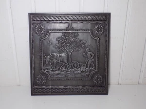 VINTAGE WANDRELIEF BUDERUS BÄUERLICHE ZENE EISENGUß FIGÜRLICH WANDBILD 20.JHD - Bild 1 von 10