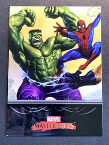 Hulk & Spider-Man by Jusko - Marvel Masterpieces Card #1 - NM+! (Skybox 2007)