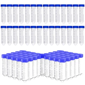 100er Pack 50ml Zentrifugenröhrchen Kunststoff Reagenzgläser mit Kappen konische Röhrchen Fläschchen - Bild 1 von 12