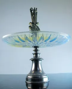 ART DÉCO PRESENTOIR COUPE VERRE MOULE OPALESCENT ETLING SABINO EZAN FRANCE - Bild 1 von 11