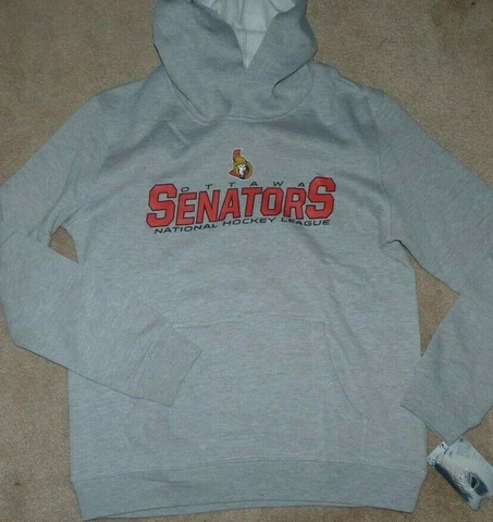 NEW NHL Ottawa Senators Hoodie Hooded Sweatshirt Youth Boys L Large 14 16 NWT Cover