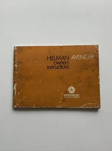 Hillman Avenger Bedienungsanleitung - SELTEN - 1972 Chrysler - ungeschrieben - aus altem Lagerbestand - Bild 1 von 7