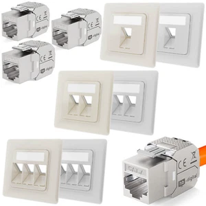 Cat7 Netzwerkdose CAT 7 Unterputz Datendose Anschlussdose LAN Keystone cat6a - Afbeelding 1 van 135