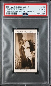 1931 Wills Tobacco #21 Loretta Young David Manners in Kismet Cinema Stars PSA 4 - Picture 1 of 2