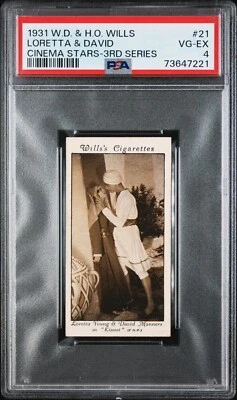 1931 Wills Tobacco #21 Loretta Young David Manners in Kismet Cinema Stars PSA 4 - Image 1 of 2