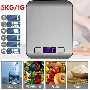 Digital Kitchen Food Scales 5 KG LCD Electronic Balance Weight Postal Scale AU - Picture 1 of 12