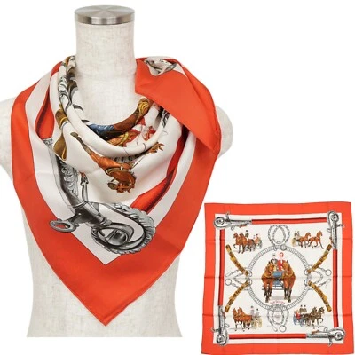 Hermes "EQUIPAGES" Carre 90 Seda 100% Bufanda De Colección Rara Limpia Foto 1 de 4