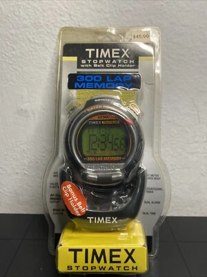 Новый секундомер Timex Triathlon Indiglo 300 кругов память водонепроницаемый винтажный новый из старых запасов - Изображение 1 из 4