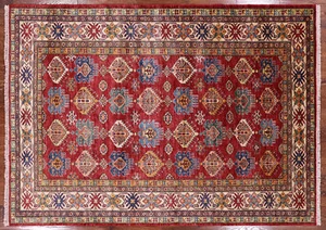 Super Kazak Handmade Area Rug 5' 9" X 8' 0" - P8970 - Picture 1 of 9