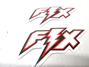 3" X 2" PAIR FX FACTORY EFFEX RACING APPAREL GRAPHICS VINYL F X STICKER DECALS - Bild 1 von 3