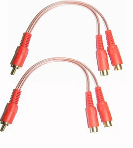 RCA Phono Y lead amplifier cable Y splitter 1 male to 2 female Connects2 CT35-2F - Picture 1 of 2