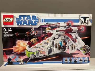 LEGO Star Wars 7676 Republic Attack Gunship Clone Wars 2008 caja sellada dañada Foto 1 de 4